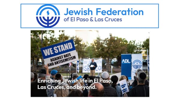 The Jewish Federation of El Paso and Las Cruces is a Community Supporter! Jewish Film Festival Sept. 8-29th. now sold out except, Supernova Sept. 29th 3pm and 5 pm