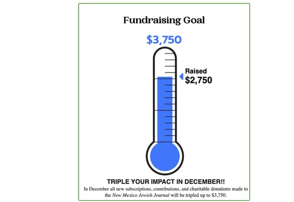 TRIPLE YOUR IMPACT for New Mexico Jewish Journal in DECEMBER!!!