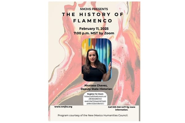 NM Jewish Historical Society ~ The History of Flamenco, Deputy State Historian Nicolasa Chavez  Feb. 11th at 7 pm by Zoom ~  See all Upcoming Spring Programs Register now